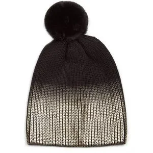 jocelyn | Accessories | Jocelyn Gold Black Knit Hat Faux Fur  display picture 1